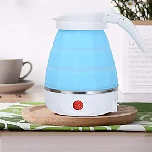 SOLANKI Brothers Travel Foldable Electric Kettle for hot Tea and Fast Water Boiling Dry Protection Food Grade Silicone || Used in Coffee,Tea,Milk, Etc || Multi Colour