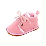 Rosennie Fashion Baby Boots Toddler Infant Soft Sole Prewalker Crib Shoes (2(6~12 Month), Pink)