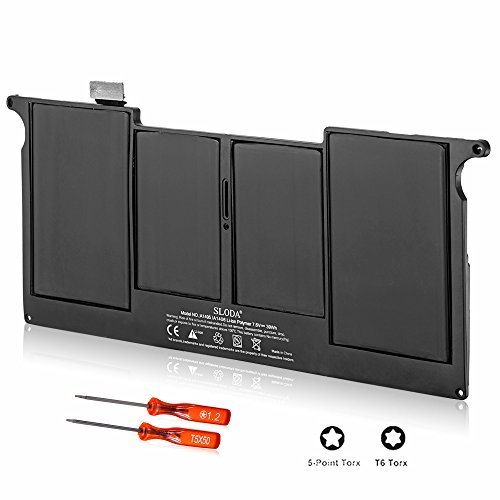 SLODA Laptop Ersatz Akku Notebook Batterie für Apple Unibody MacBook Air 11″ A1495 A1406 A1370 (Mitte 2011 Version) A1465 (Mitte 2012 Mitte 2013 Früh 2014 Version) 11 Inch Macbook Air 5,1 Macbook Air 6,1 [Li-Polymer 7.6V 5000mAh] - 4
