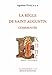 LA REGLE DE SAINT AUGUSTIN...