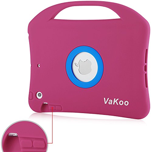 iPad Mini Hülle,Vakoo (Armor Series) Silikon Stoßfest Kinderfreundlich Kinder Schutzhülle Case Etui Tasche mit Handgriff Handle für iPad Mini 3/2/1, Rosa - 4