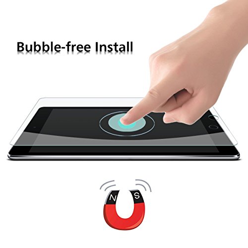 OMOTON Panzerglas Schutzfolie für das neu iPad 9,7 2017, iPad Pro 9.7 / iPad Air mit [2,5D abgerundete Kanten], [9H Härte], [kristallklar], [kratzfest] - 3