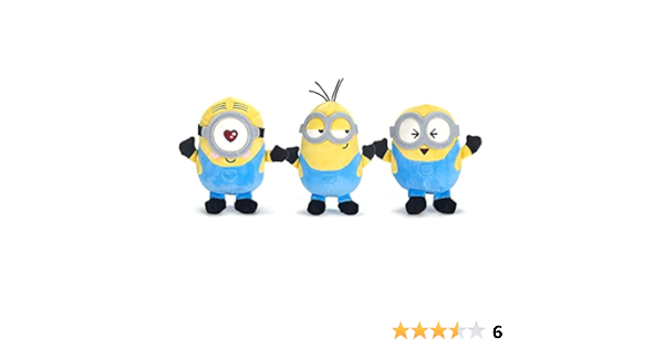 Each Sold Separately 18cm Minions Too Cute Cuddly Kevin Bob And Stuart Plush Soft Toy Each Sold Separately Amazon Co Uk Toys Games