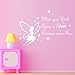 Fairy Wish Upon a Star Quote Childrens Wall Art Sticker - Art Vinyl Decal Stickers, Childrens Bedroom, Bathroom, Kitchen, Lounge, Easy to Apply, Free Applicator, Easy Peel - (Please Choose Your Size & Colour Using the Selection Boxes) - by Rubybloom Designs