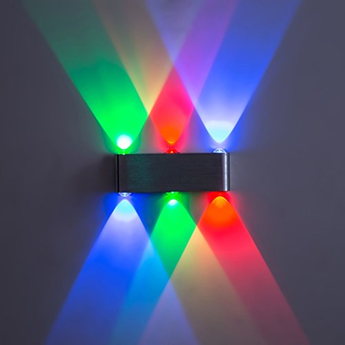 Preisvergleich Produktbild QQB Außenleuchte Wandleuchte Einfache LED Aluminium Wandleuchte Schlafzimmer Nachttisch Wandleuchte Wohnzimmer Flur Wandleuchte Farbe Licht Engineering Lampe (Farbe : A)