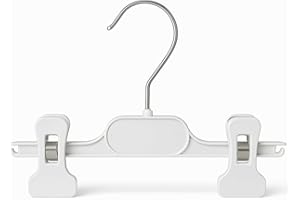 Kiroplast 20 wieszaków na ubrania, dla dzieci, kolor biały, wieszak na ubrania, oszczędność miejsca, wieszak na ubrania, wieszak na ubrania dla dzieci, 24 cm