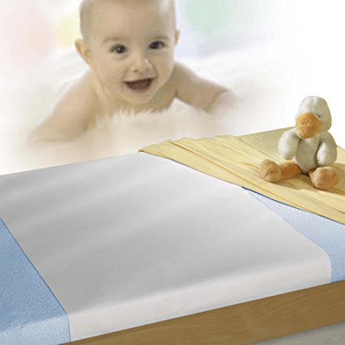 SETEX Wasserdichter Molton Matratzenschutz für Kinderbetten, 40 x 50 cm, Junior, Weiß, 14U2040050025002