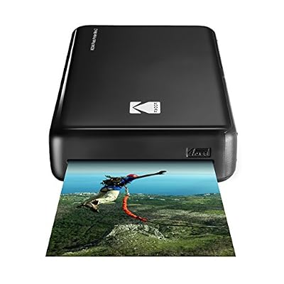 Kodak - Imprimante Photo Mini 2 HD instantanée sans Fil Mobile Technologie d’Impression brevetée 4PASS - Compatible iOS Android - Noir