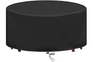 RNGCPTO Garden Furniture Covers Waterproof Round 120 x 60 , Outdoor Furniture Covers Waterproof Patio Furniture Covers Waterproof, Garden Table Cover for Outdoor Table Chair Sofa Sets (Round 120x60cm)