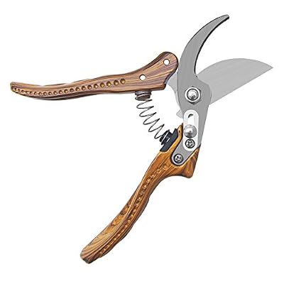 JEOutdoors Sécateur, JEOutdoors 20cm Sécateur Bypass Ciseaux Acier à Haute Teneur en Carbone Lame Tranchante