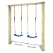 Produktbild WICKEY Schaukelgestell Aero Star Holzschaukel Cubic Schaukel Schaukelgerüst aus Massivholz mit 2 Schaukelsitzen