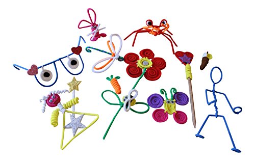 G2PLUS Pfeifenreiniger 150 Stück Chenilledraht 6 MM * 30 CM Biegeplüsch für Kinder zum Basteln und Dekorieren (150 PCS-15 Farben) - 2