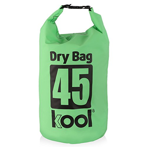 kool® 45L Dry Bag – wasserabweisende Trockentasche / Seesack mit 2 Trageriemen für Outdoor Aktivitäten wie Wandern / Camping / Kajakfahrt / Kanufahrt / Bootsfahrt / Rafting / Snowboarden / Angeln - 7