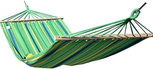wysm Hammock canvas single sticky sticks outdoor hanger camping quarters swings anti-rollover (green)