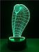 Produktbild Kjfgkf @ 3D Nachtlicht 2019 Tier Kobra Schlange Kopf Form 3D Led Usb Lampe Bunte Nachtlicht Touch Tisch Beleuchtung Desktop Decor Lampenschirm