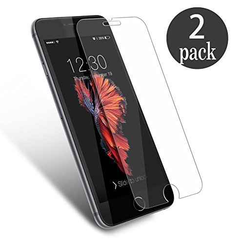 [2 Unidades] Hi-Luck iPhone 6 Plus/ 6s Plus Protector de Pantalla Alta Definición Cristal Templado para iPhone 6 Plus/ 6s Plus Vidrio Templado [ 0.25mm, 9H, Anti-arañazos ]