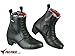 Produktbild ProFirst Echtes Leder Damen High Heel Motorrad Stiefel Anti Slip Gummi Seele Motorrad wasserdichte Cruiser Boot Schuhe Rennsport | Schwarz / Black, EU 38