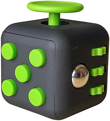 iFidget Premium Original Silicone Fidget Cube in Box Exquisite Packing - Gift - Desk Toy for Adults Children - Stress Relief (Green-Black)