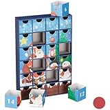 Spetebo Befüllbarer Adventskalender Buch Adventskalender 30cm Mt 24 Boxen - Mt LED (Set, 24