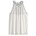 Produktbild Vovotrade  Heiße bequeme Frauen Sommer gestickte Sleeveless beiläufige Blusen T-Shirt Trägershirts (Size:38(L), Weiß)