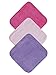 Mum 2 Mum Face Washers / Reusable Wipes CANDY (Baby Pink/Cerise/Purple) 100% Cotton