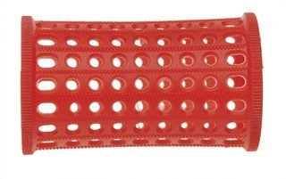 PLASTIC HAIR ROLLERS RED Pk10 x 40mm + FREE PINS