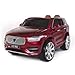 Produktbild PEQUENENES Elektroauto für Kinder Volvo XC90, 2 Sitzer, Metalliclack in rot, 12 V, Funk 2,4 GHz, Sitzfläche Leder. Weltneuheit 2017