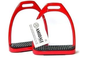 AMIDALE SPORTS ALUMINUM LIGHT WEIGHT STIRRUPS HORSE RIDING WITH TREADS
