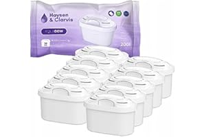 Haysen & Clarvis Cartouche Filtrante pour Carafe - Compatible avec Brita Maxtra, AmazonBasics (Lot de 10)