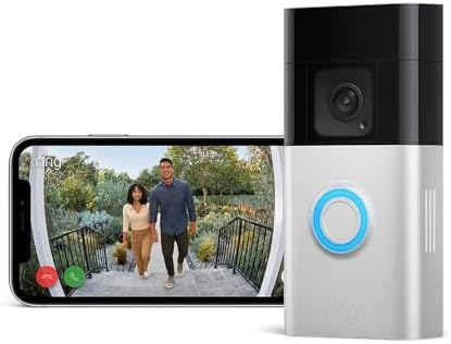 Ring Videocitofono Plus a batteria (Ultimo modello) | Battery Video Doorbell Plus | Videocitofono wireless, videocamera con video in HD a 1536p, batteria ricaricabile | Facile da installare (5 min)