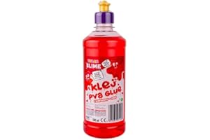 TUBAN PVA-Kleber für Slime 500 ml – Kleber für Papier und Karton – Ideal zum Spielen – Sicher – Decoupage – DIY – Scrapbooking – Kleber für Bastelarbeiten - Rot
