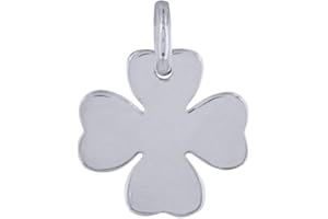 LES POULETTES BIJOUX - Pendentif Argent Rhodié Trèfle