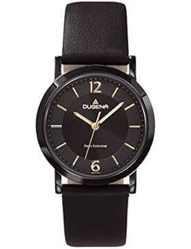 Dugena Damen-Armbanduhr Funkuhren Analog Quarz Leder 4460555