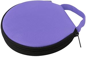 Losuya Étui de rangement portable pour CD/DVD - Capacité de 20 - Pour voiture, maison, bureau - Violet