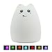 Produktbild YOEEKU LED Nachtlicht Kinder Silikon LED Nachtlicht mit 7 Beleuchtung, Stimmung Lampe mit 1200mAh eingebaute Akku, Berührungssensor, Yoga Lampe, dimmbares Warmweiß/Farbwechsel mit Touch Schalter für Babys Zimmer,Schlafzimmer, Wohnräume, Camping, Picknick Indoor/Outdoor (Stil 2)