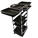 Produktbild Aufbewahrungswagen Für Friseurwaren Mit 6 Regalen Friseur-Multifunktions-Haarwagen Beauty Spa Rolling Storage Cart Schwarz