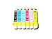 Produktbild 6x kompatible Premium Druckerpatronen Für den Drucker Epson Stylus Photo PX 730 WD Hohe Kapazität! Mit CHIP!