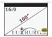 Produktbild Luxburg Motor Leinwand 221x125 cm (Diagonale ca. 100" Zoll / 254 cm) Full HD 3D Beamer Leinwand elektrisch mit Fernbedienung - zur Deckenmontage / Wandmontage , Oberfläche: Glasperlengewebe , Modell 2015