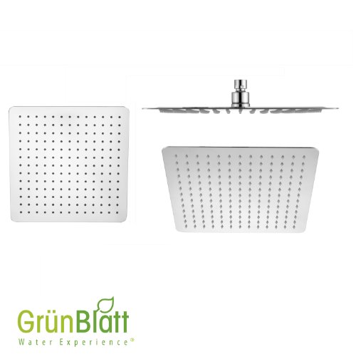 Kopfbrause Regenbrause Duschbrause rostfrei Edelstahl 30cm x 30cm SPA Wellness Regen Brause Shower
