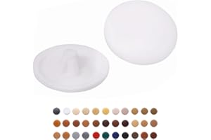 MARCOPOL Lot de 50 cache-vis Pozi de 12 mm de diamètre, tête Pozidriv à clipser en plastique, capuchon décoratif pour meubles (50, blanc S1)
