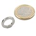 Produktbild 20 x Ringmagnet Magnetring Ø 15/10 x 2 mm Neodym N40 (NdFeB) Nickel - hält 800 g - starke Magnete (Supermagnet) mit extremer Haftkraft für Kühlschrank Magnet Glasboard Magnettafel Pinnwand Whiteboard