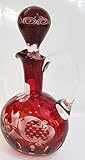 egermann glas kaufen Egermann Glas Oberstdorfer Glashütte Egermann Glas Vase antik rubinrot Karaffe mit Henkel Antik böhmisches Glas mundgeblasen Höhe ca. 25 cm