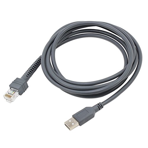 Aussel 1 X USB A Stecker auf RJ45 Kabel 7ft 2M für Symbol Barcode Scanner LS4278 LS2208 2208AP