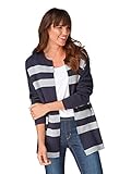 Blockstreifen-Muster Bonita Damen Gestreifter Oversized Strickcardigan L/XL Dark Twilight Blue