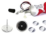 1 x Hasulith Bastelkleber BASTELSET - Ohrstecker mit Cabochons & Hasulith Bastelkleber in 10mm in Platinfarben - 10er Set