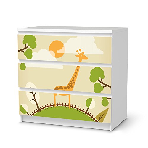 Deko-Folie für IKEA Malm 3 Schubladen | Möbelfolie Klebesticker Tapete Folie Möbel folieren | kreative Wohnideen Wohnzimmer-Dekoration Innendeko | Design Motiv Mountain Giraffe Deko-Folie für IKEA Malm 3 Schubladen | Möbelfolie Klebesticker Tapete Folie Möbel folieren | kreative Wohnideen Wohnzimmer-Dekoration Innendeko | Design Motiv Mountain Giraffe