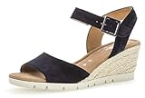 riemchen pumps blau gabor Comfort Sport Damen Sandalen, Keilsandalen, Farbe: Blau (ocean (Jute)), Damen-Schuhe