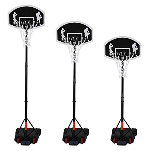 Charles Bentley Junior Basketball Net Panneau Enduit De Poudre en Métal - Portable - Support Réglable