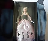 Zeitloser Silhouette Barbie. L 'Kleid ist aus Satin mit blass rosa Umrissen von Barbie.