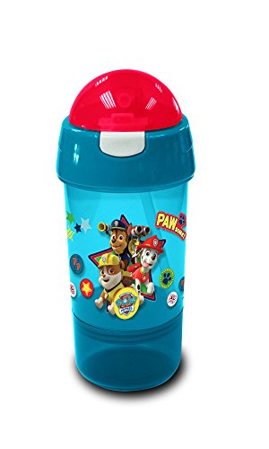 Paw Patrol "Good Welpen" SIP N SNACK Kantine Trinkflasche, Kunststoff,, blau, 3